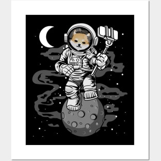 Astronaut Selfie Dogelon Mars Coin To The Moon Crypto Token Cryptocurrency Wallet Birthday Gift For Men Women Kids Posters and Art